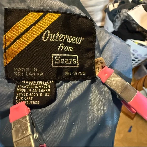 Sears Blue Outerwear Jacket 1970’s P-P 24” L 25” - Picture 9 of 9